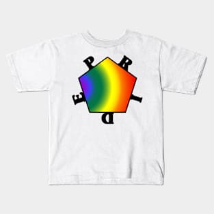 Pride Pentagon rainbow colors gift idea Kids T-Shirt